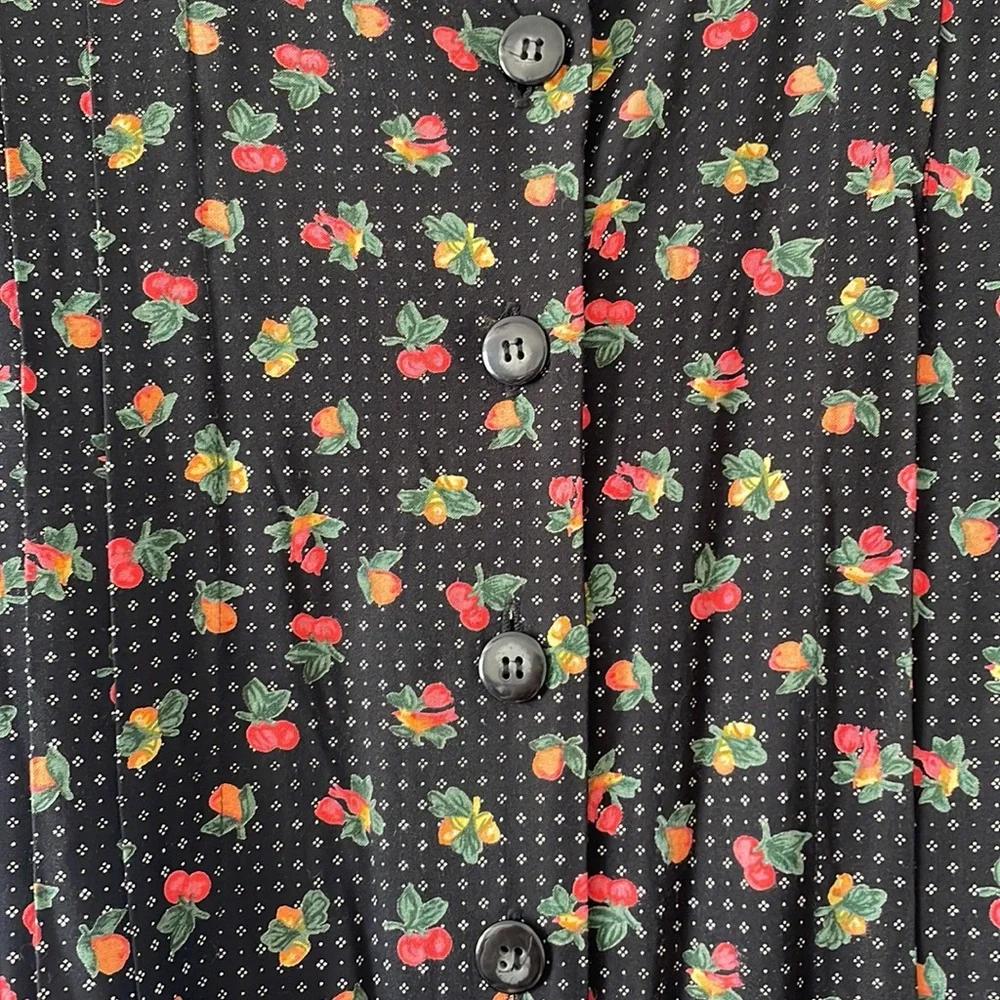 Darian Petite Vintage Fruit Jumpsuit Size 6 - Picture 4 of 9